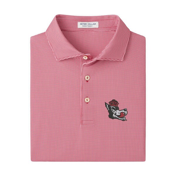 Red Border Print Polo - Vault Wolfh